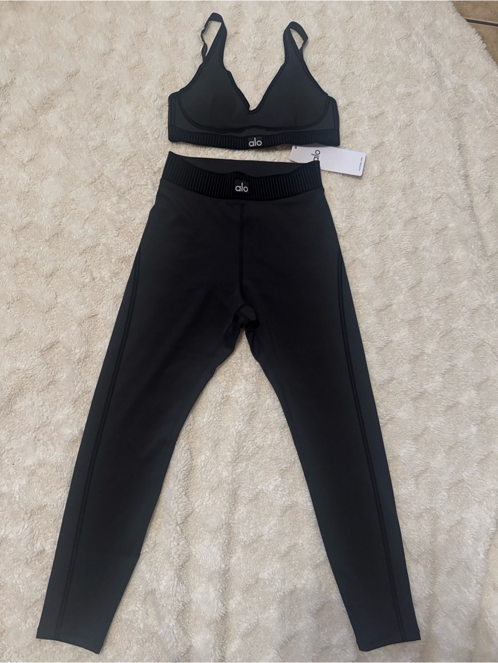 Yoga Black High-Rise Leggings set size S